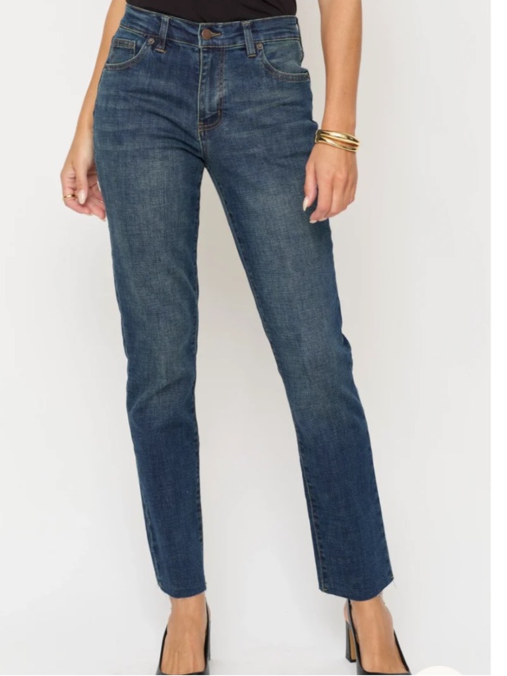 NWOT Oliver Logan Crosby Relaxed Taper Jeans — Dark Blue 27/P